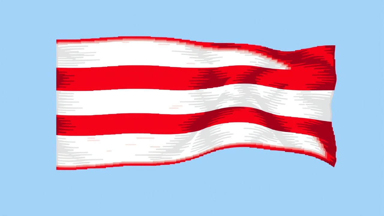 Flag of Austria 🇦🇹 in pixel art style