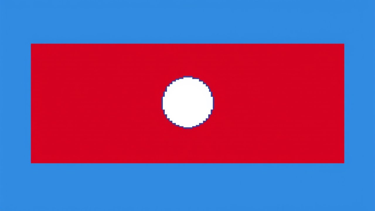 Flag of Laos 🇱🇦 in pixel art style