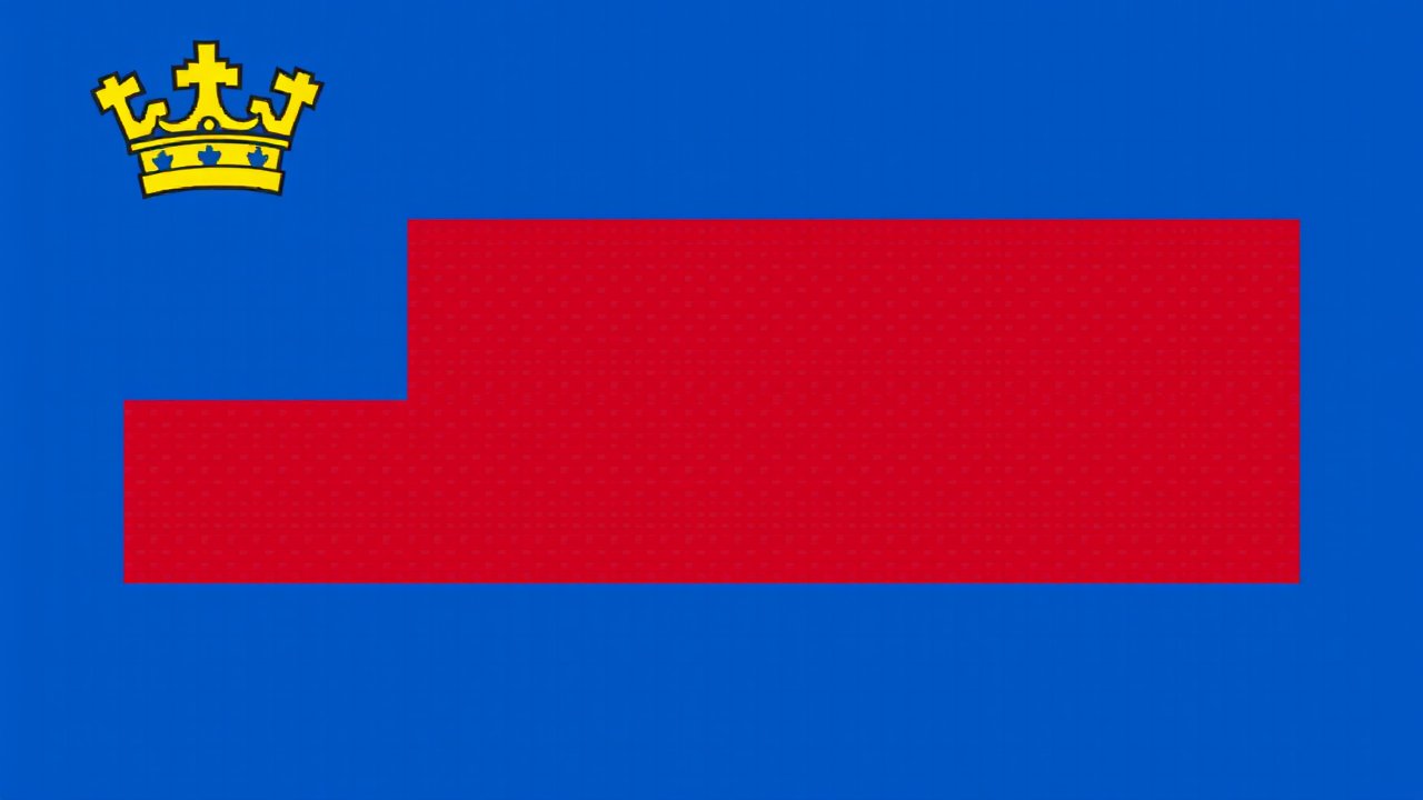 Flag of Liechtenstein 🇱🇮 in pixel art style