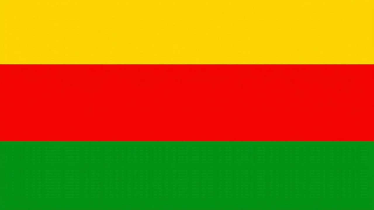 Flag of Lithuania 🇱🇹 in pixel art style