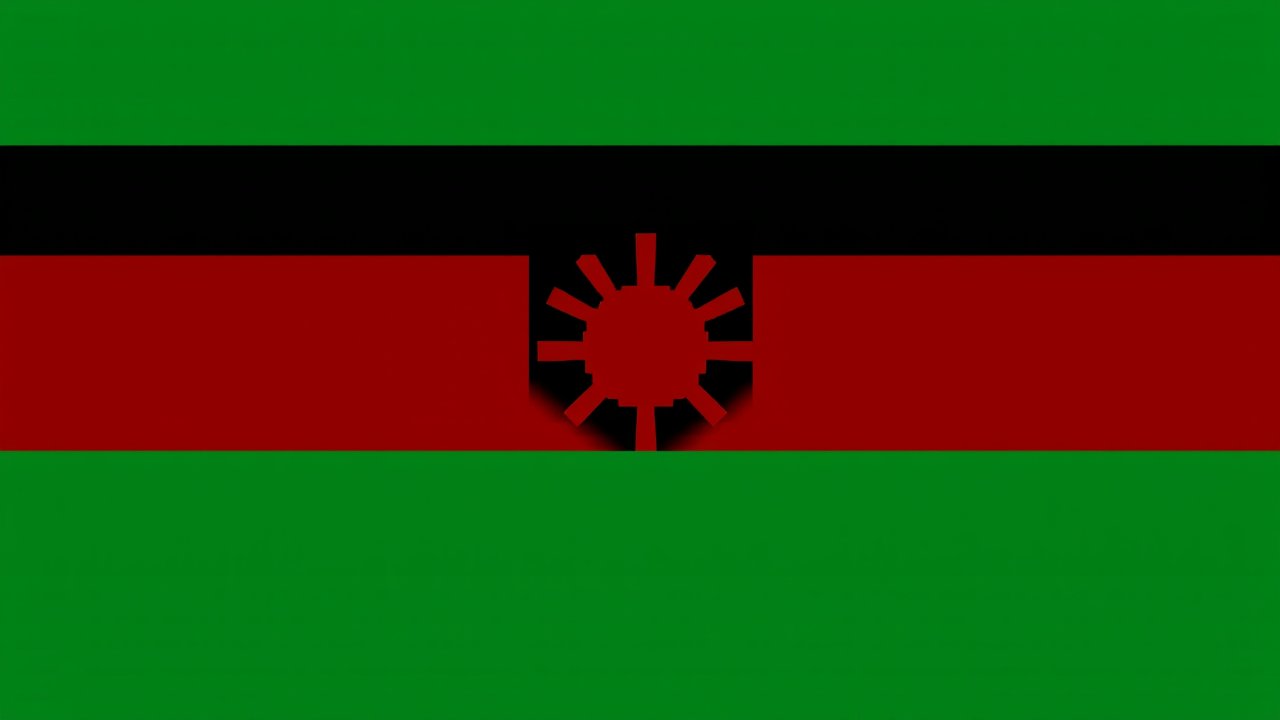 Flag of Malawi 🇲🇼 in pixel art style