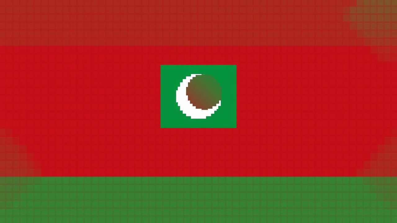 Flag of Maldives 🇲🇻 in pixel art style