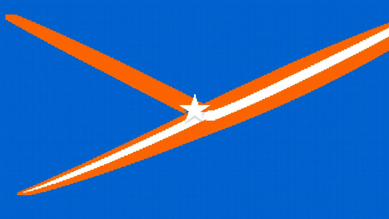 Flag of Marshall Islands 🇲🇠in pixel art style
