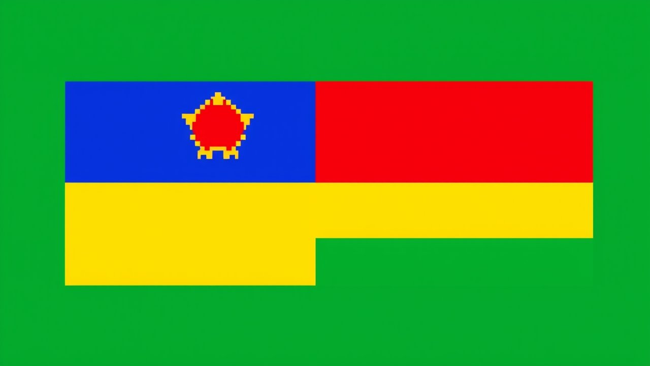 Flag of Mauritius 🇲🇺 in pixel art style