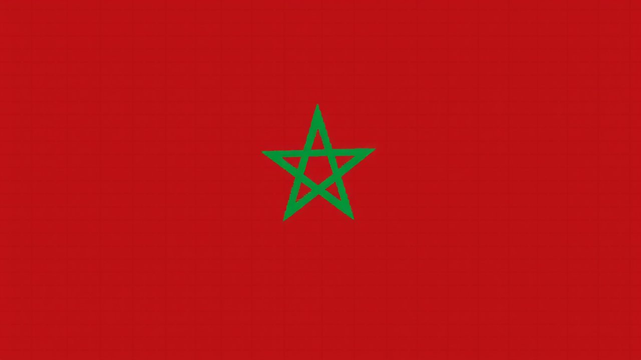 Flag of Morocco 🇲🇦 in pixel art style