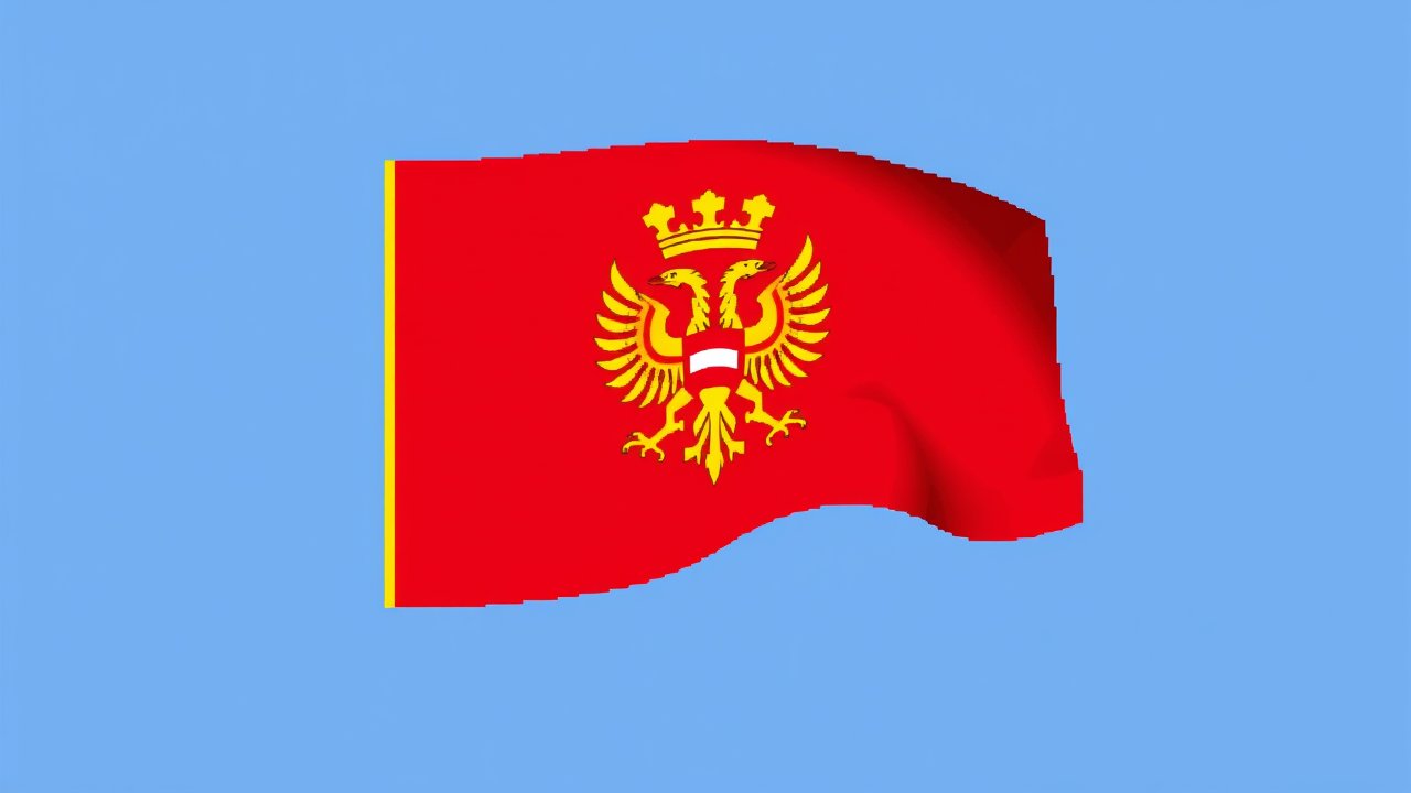 Flag of Montenegro 🇲🇪 in pixel art style