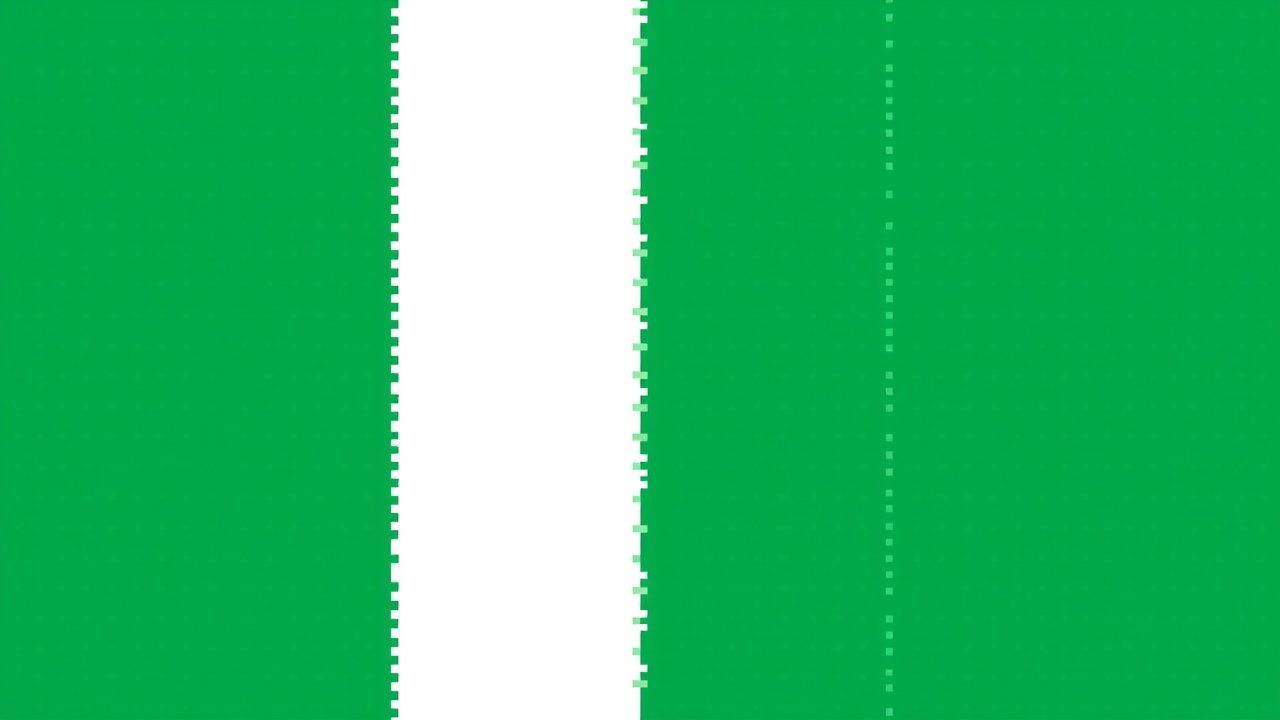 Flag of Nigeria 🇳🇬 in pixel art style