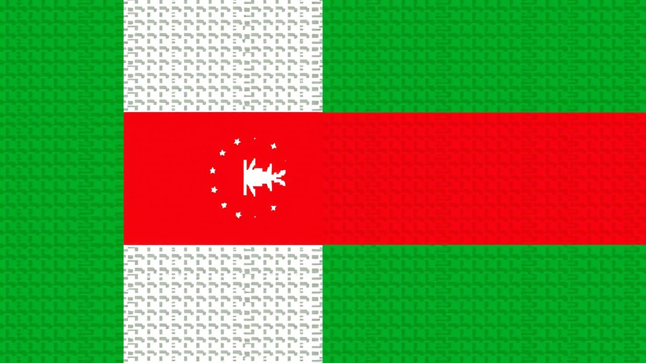 Flag of Oman 🇴🇲 in pixel art style