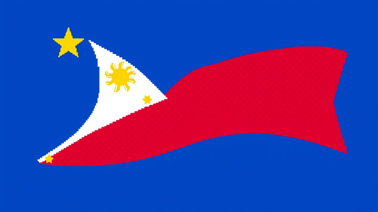 Flag of Philippines 🇵🇭 in pixel art style
