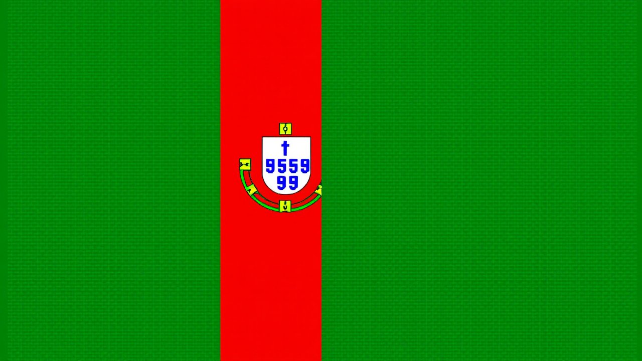 Flag of Portugal 🇵🇹 in pixel art style