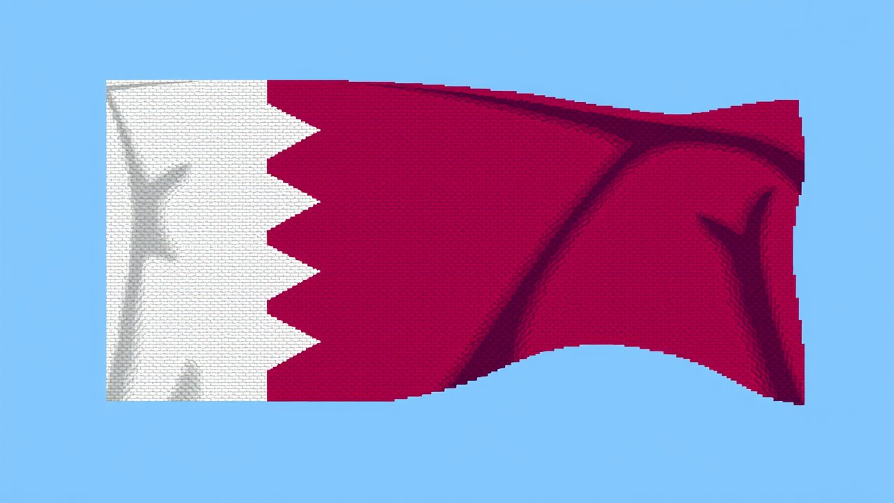 Flag of Qatar 🇶🇦 in pixel art style