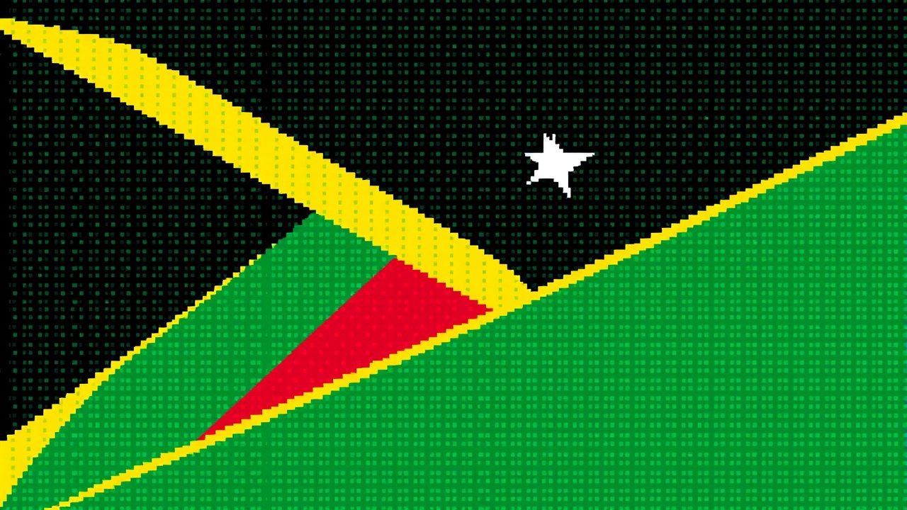 Flag of Saint Kitts and Nevis 🇰🇳 in pixel art style