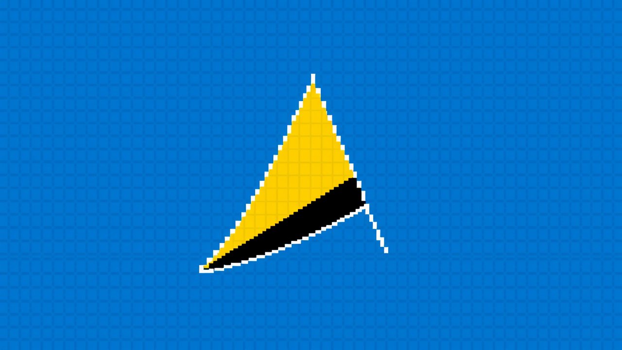 Flag of Saint Lucia 🇱🇨 in pixel art style