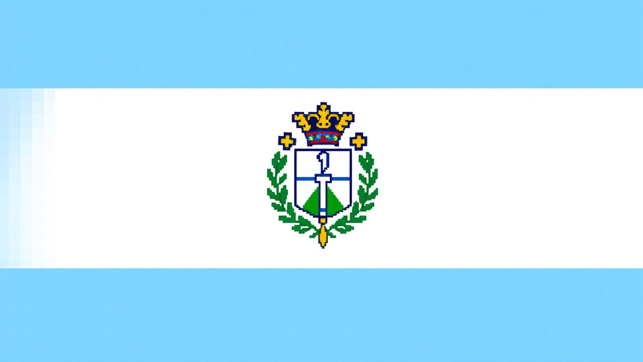 Flag of San Marino 🇸🇲 in pixel art style