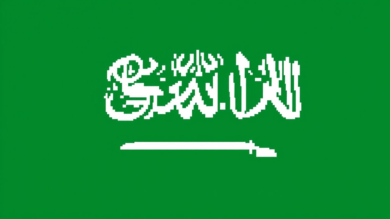 Flag of Saudi Arabia 🇸🇦 in pixel art style