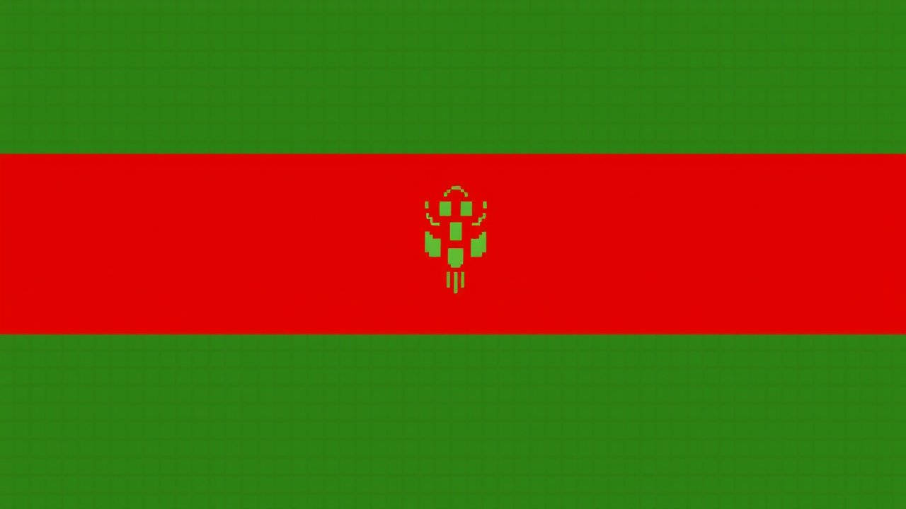 Flag of Belarus 🇧🇾 in pixel art style