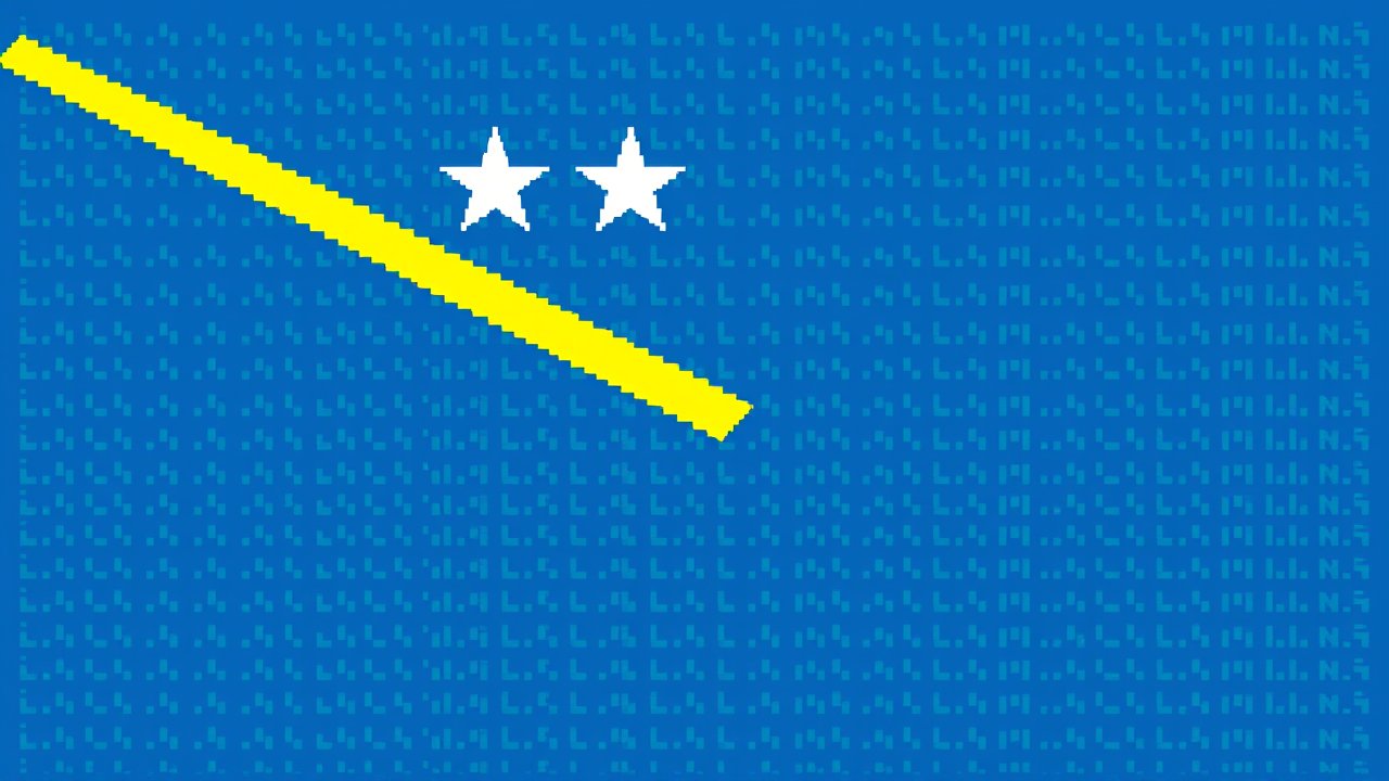 Flag of Solomon Islands 🇸🇧 in pixel art style