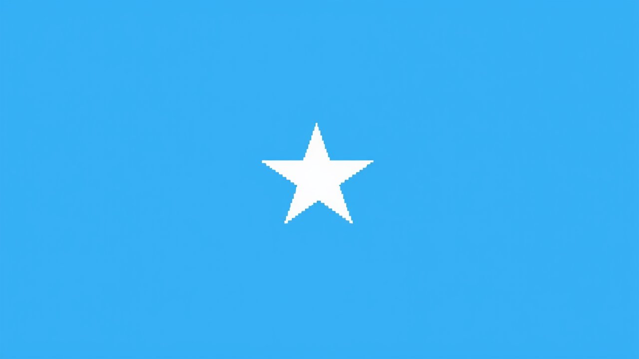 Flag of Somalia 🇸🇴 in pixel art style