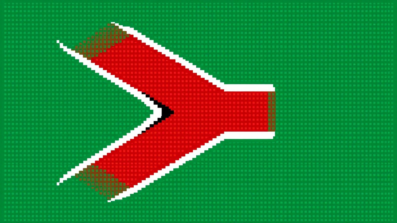 Flag of South Africa 🇿🇦 in pixel art style