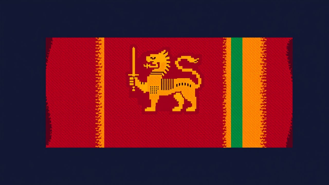 Flag of Sri Lanka 🇱🇰 in pixel art style