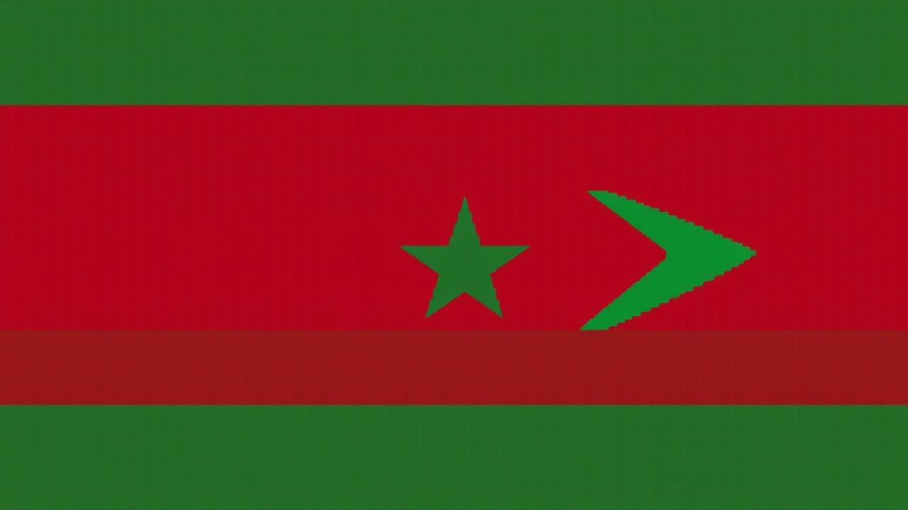 Flag of Sudan 🇸🇩 in pixel art style