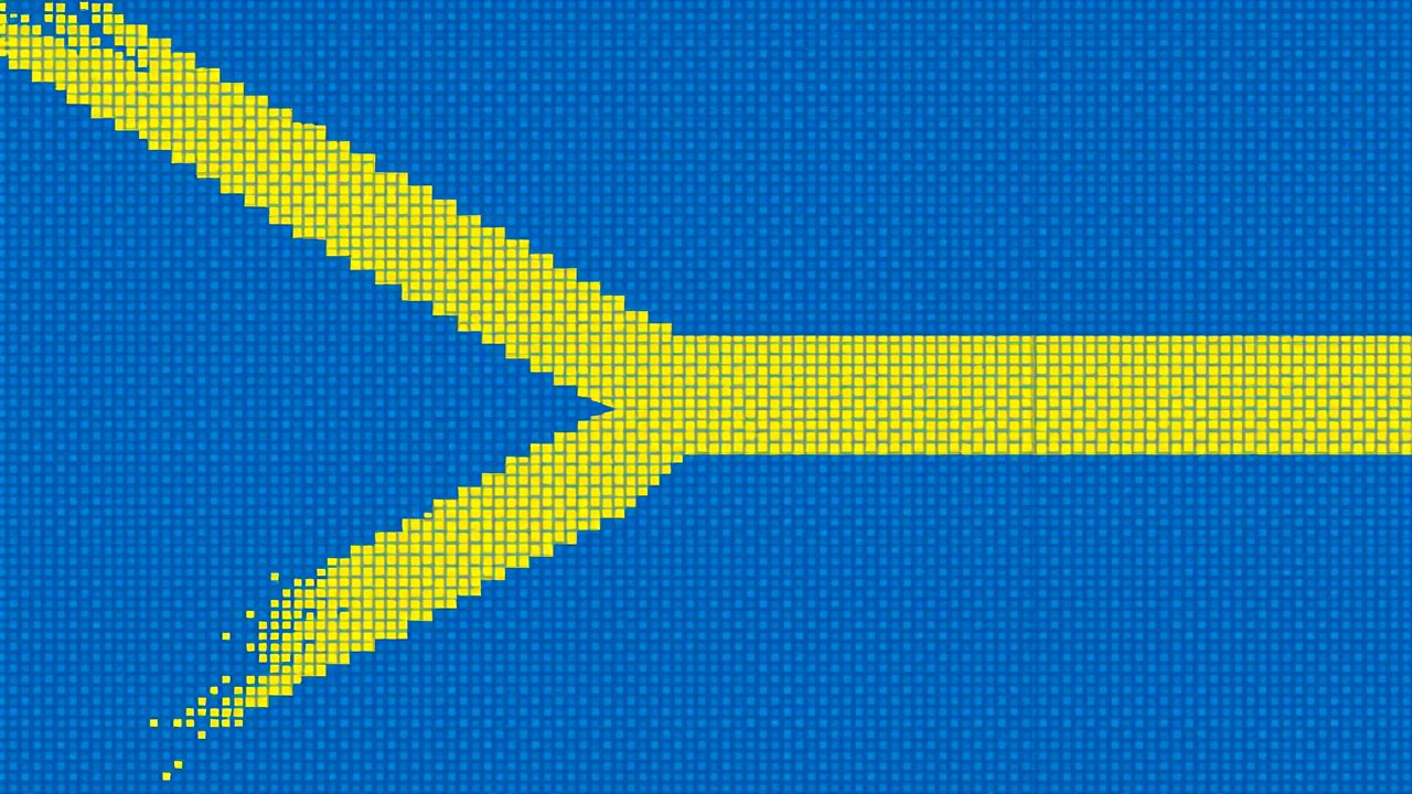 Flag of Sweden 🇸🇪 in pixel art style