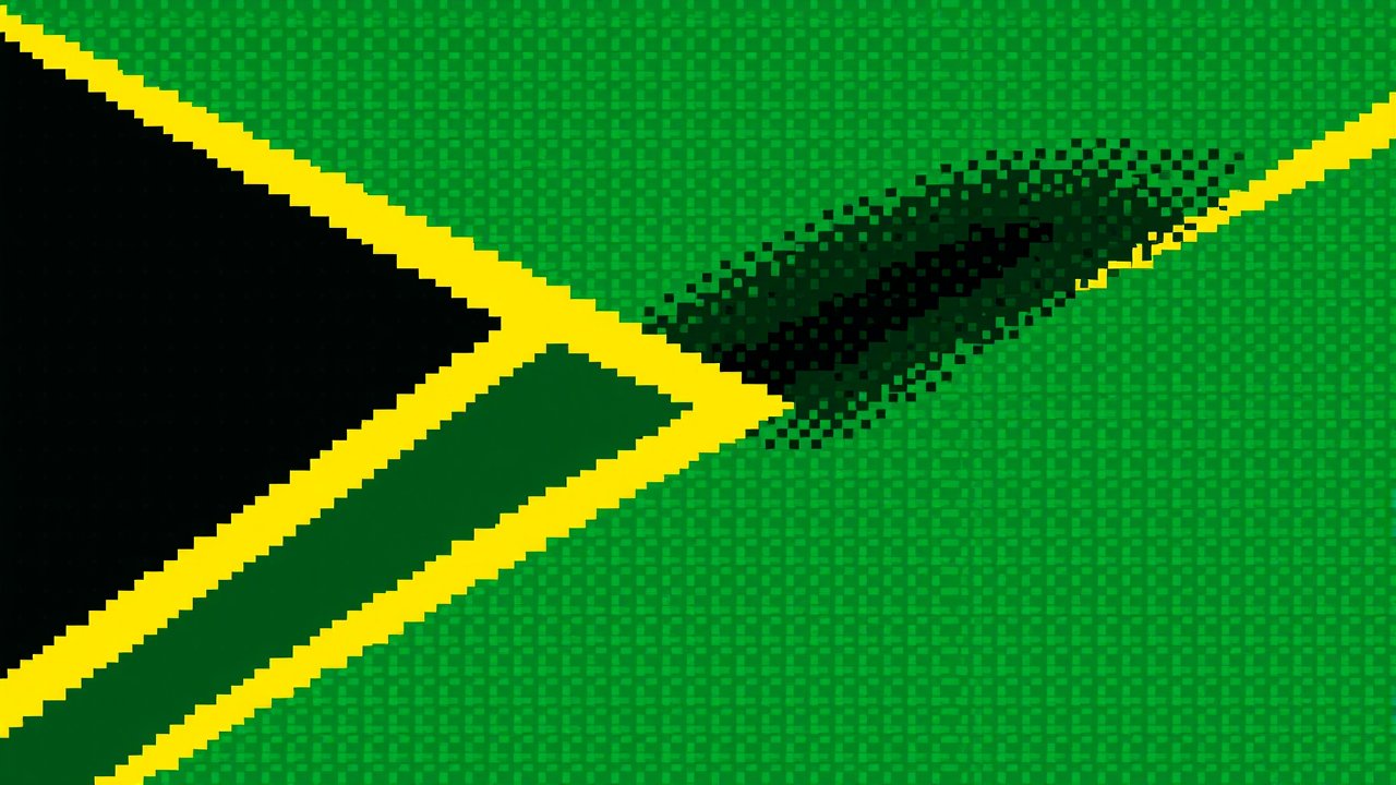 Flag of Tanzania 🇹🇿 in pixel art style