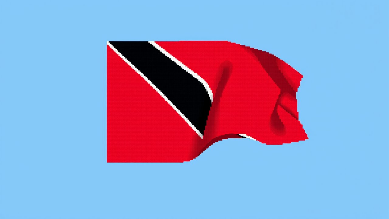Flag of Trinidad and Tobago 🇹🇹 in pixel art style