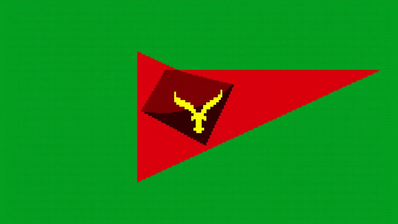 Flag of Vanuatu 🇻🇺 in pixel art style
