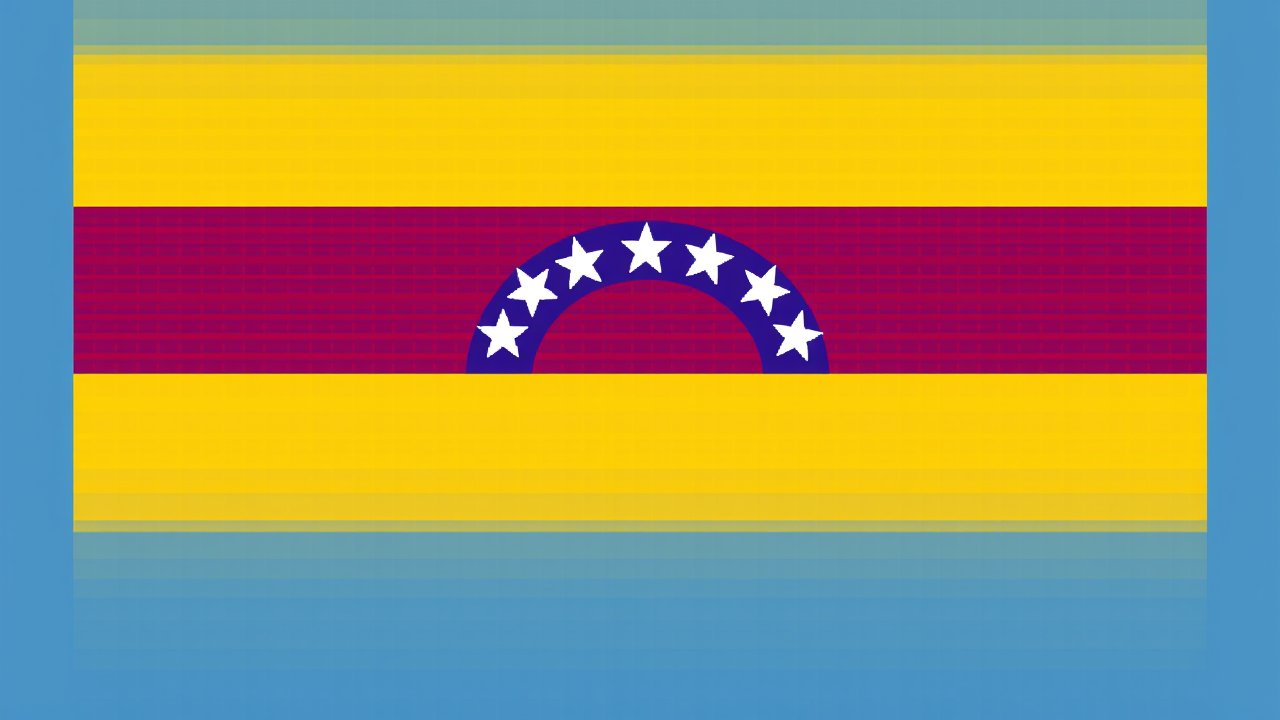 Flag of Venezuela 🇻🇪 in pixel art style