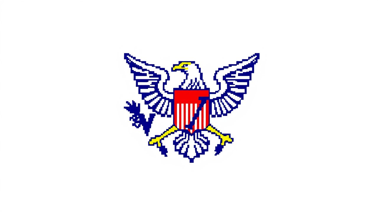 Flag of U.S. Virgin Islands 🇻🇮 in pixel art style