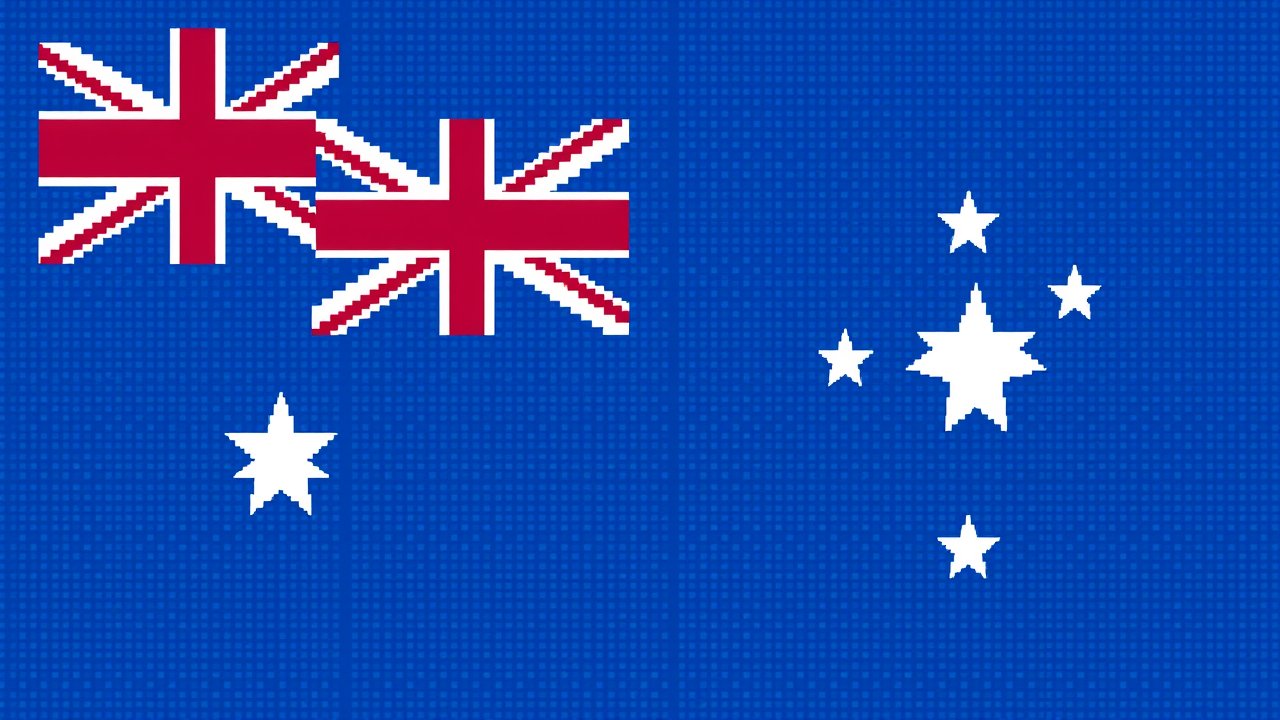 Flag of Australia 🇦🇺 in pixel art style