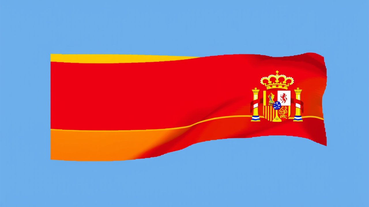 Flag of Spain 🇪🇸 in pixel art style