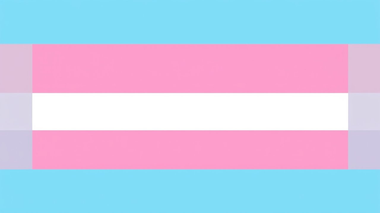Flag of Transgender (trans) 🏳️‍⚧️ in pixel art style