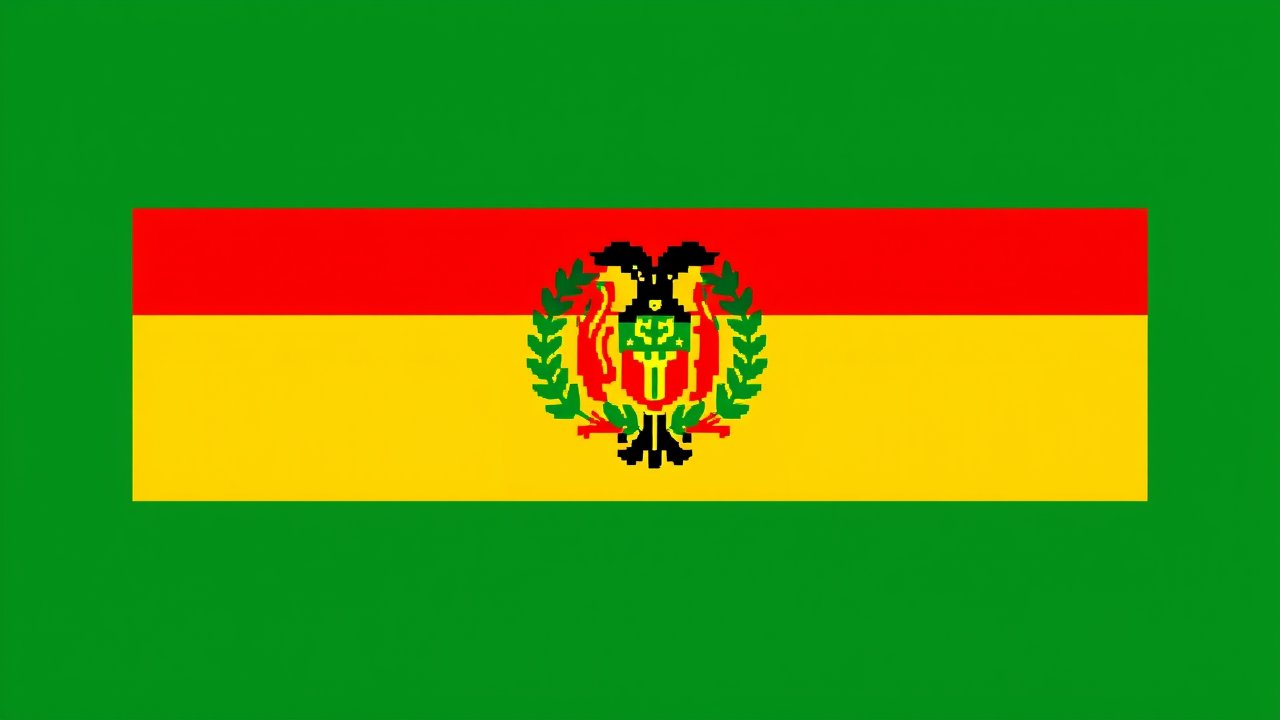 Flag of Bolivia 🇧🇴 in pixel art style