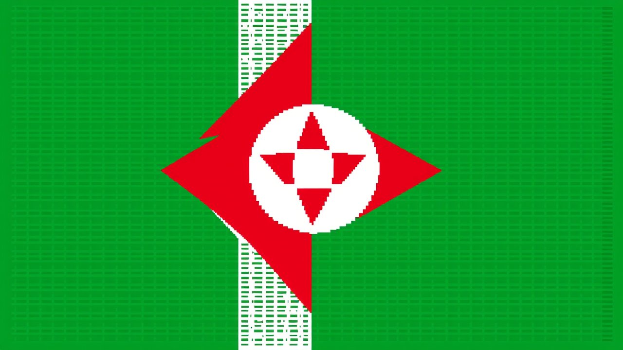 Flag of Burundi 🇧🇮 in pixel art style