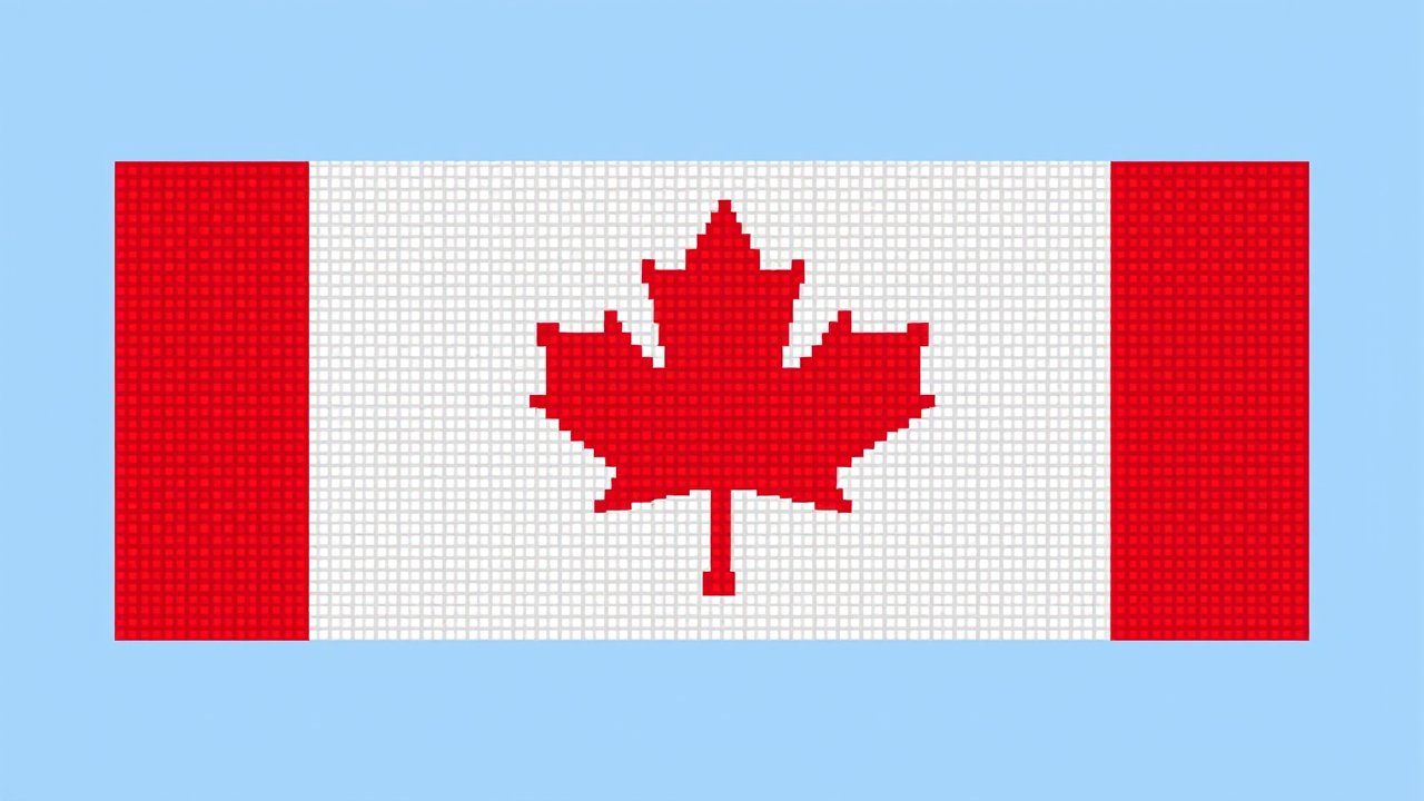 Flag of Canada 🇨🇦 in pixel art style