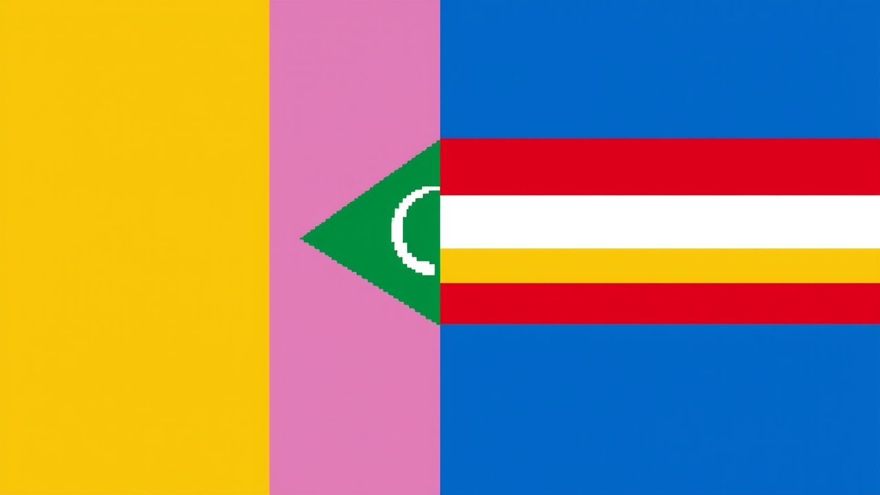 Flag of Comoros 🇰🇲 in pixel art style