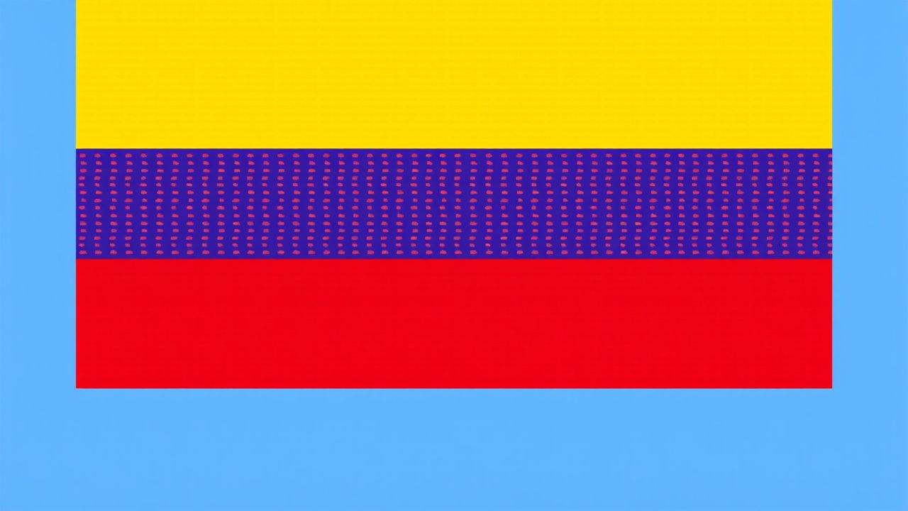 Flag of Colombia 🇨🇴 in pixel art style