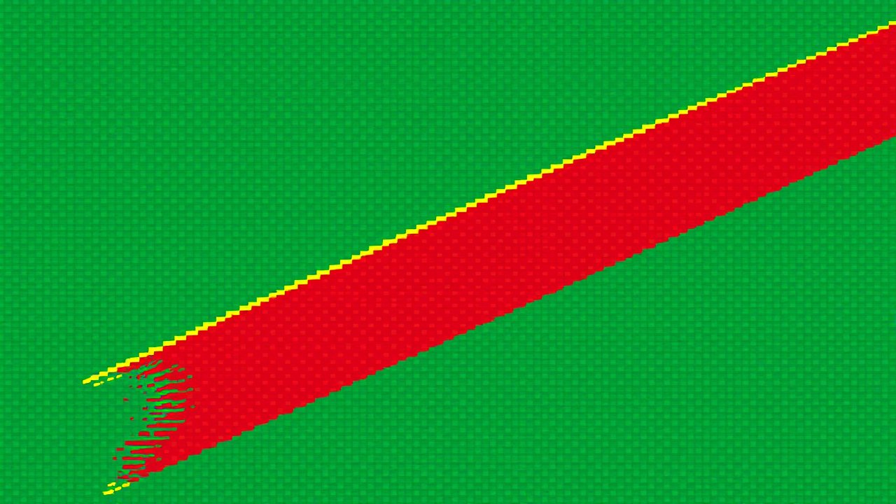 Flag of Congo 🇨🇬 in pixel art style