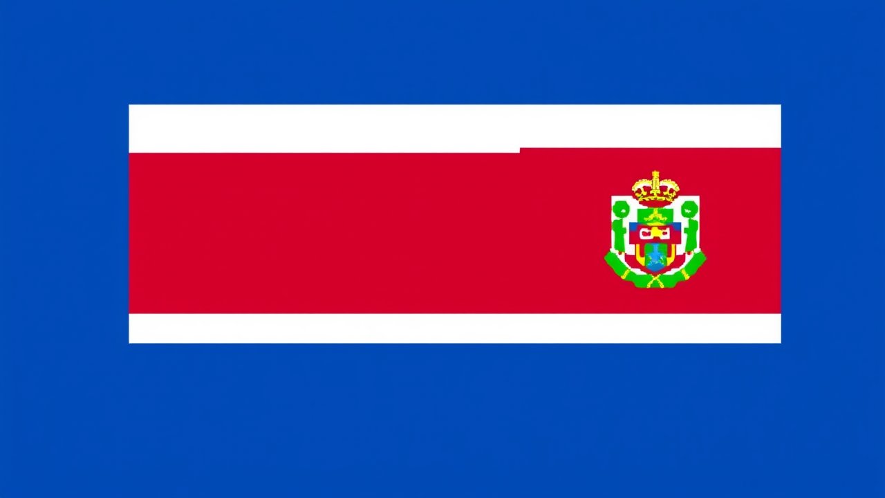 Flag of Costa Rica 🇨🇷 in pixel art style