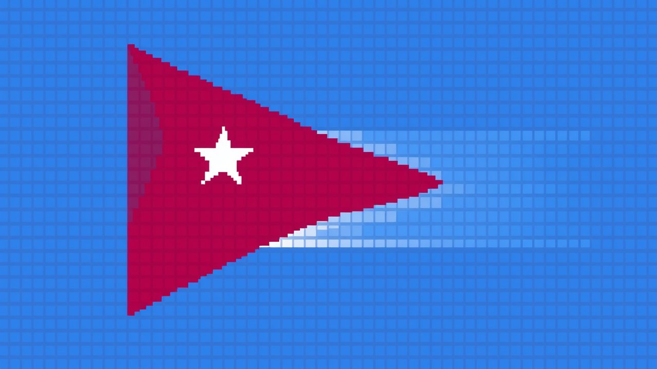 Flag of Cuba 🇨🇺 in pixel art style