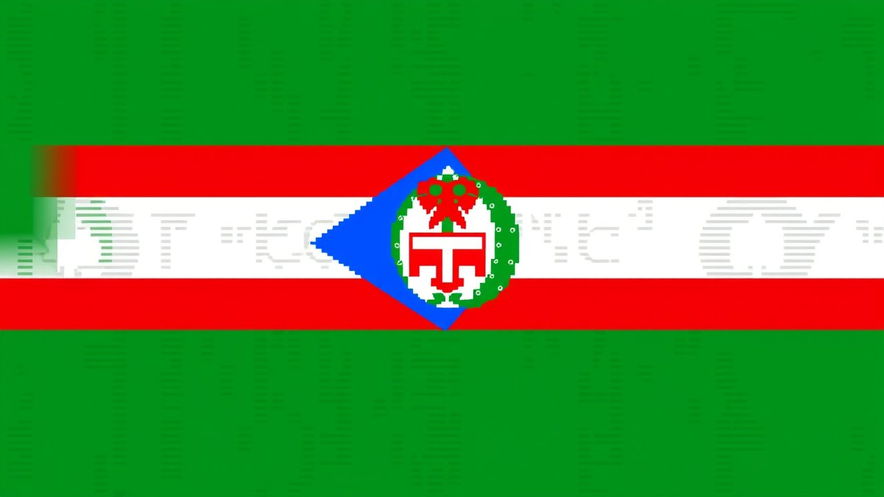 Flag of Equatorial Guinea 🇬🇶 in pixel art style