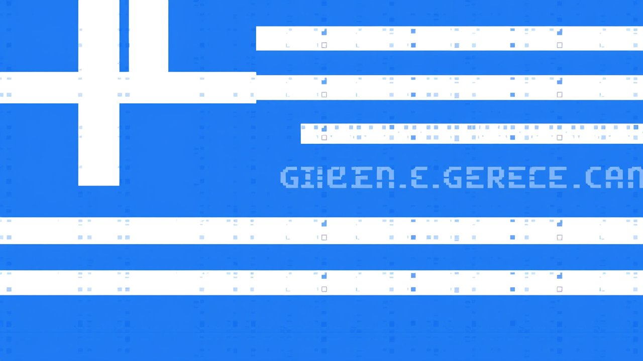 Flag of Greece 🇬🇷 in pixel art style