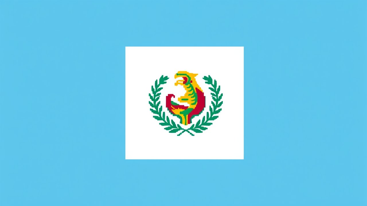 Flag of Guatemala 🇬🇹 in pixel art style