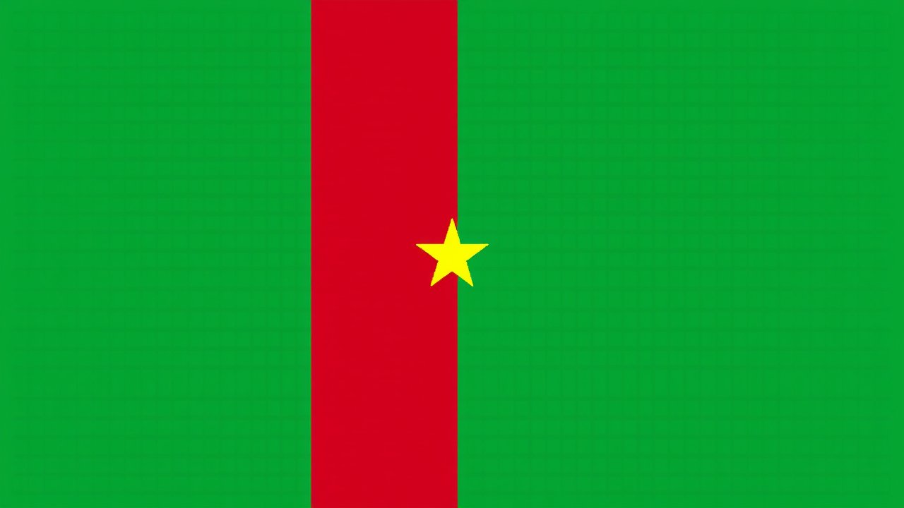 Flag of Guinea 🇬🇳 in pixel art style