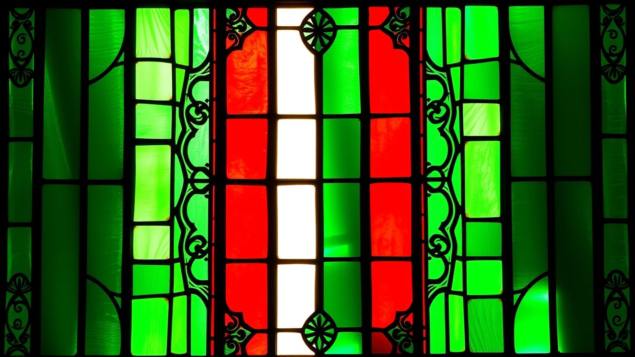 Flag of Italy ๐ฎ๐น (Italian) in stained glass style