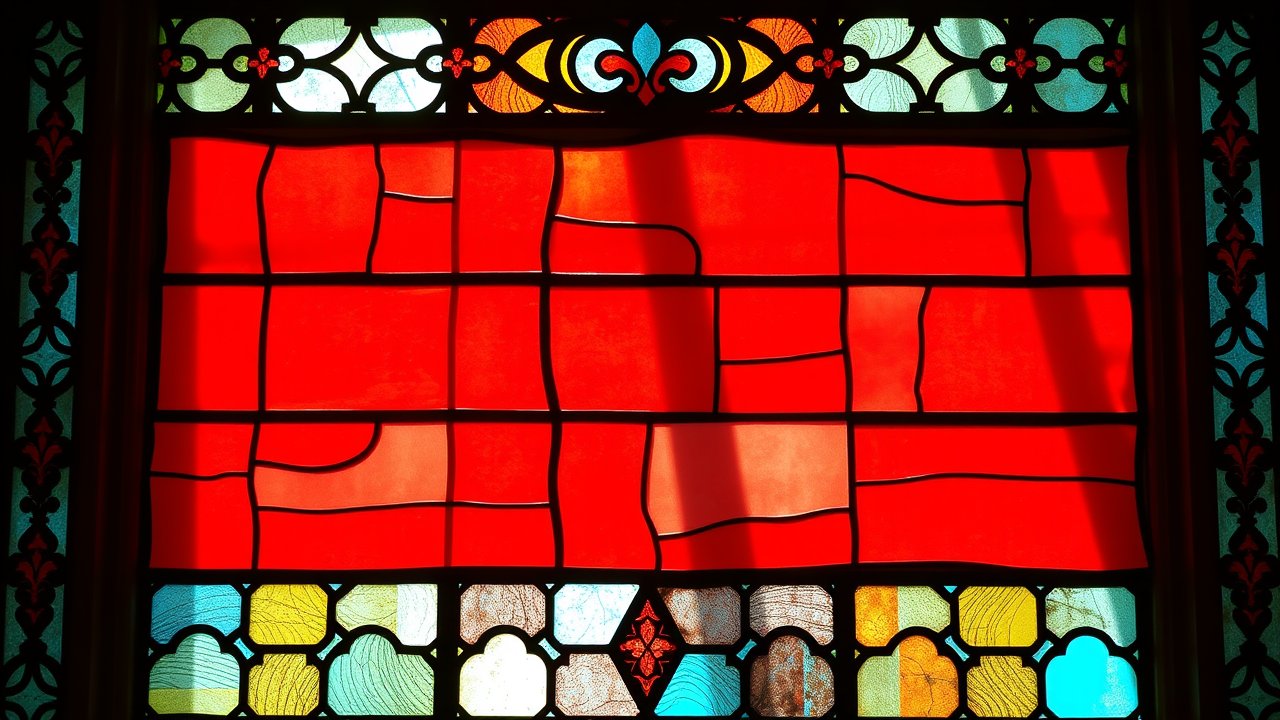 Flag of Austria 🇦🇹 in stained glass style