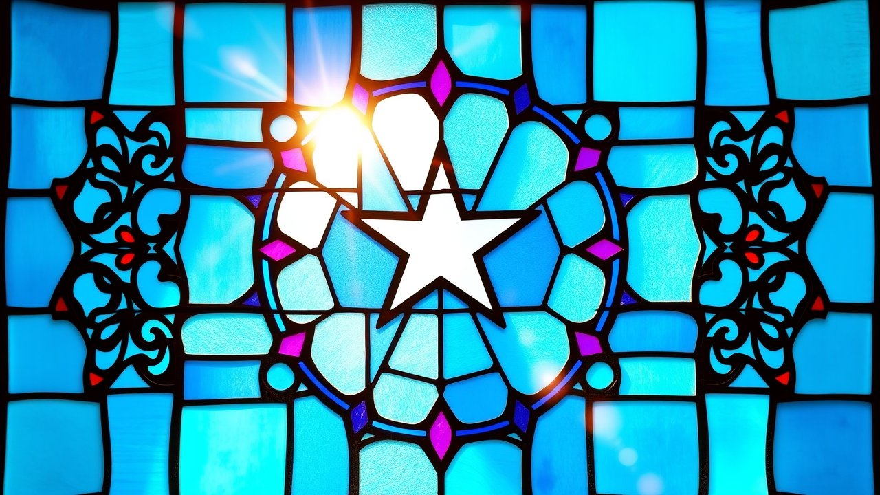 Flag of Somalia 🇸🇴 in stained glass style