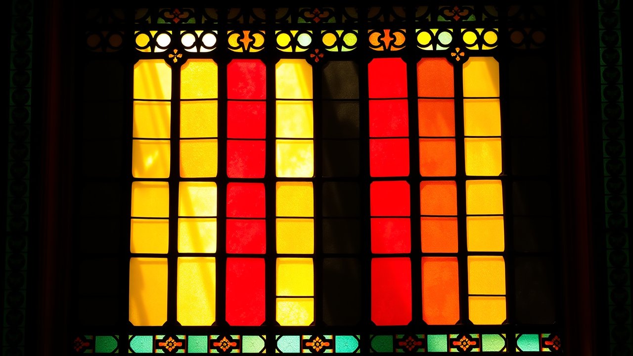 Flag of Belgium 🇧🇪 in stained glass style